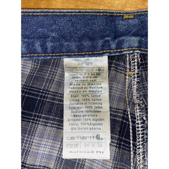Carhartt Men's 34x36 New Insulated Lined Jeans Workwear Heavy 100% Cotton $189 - Picture 5 of 6